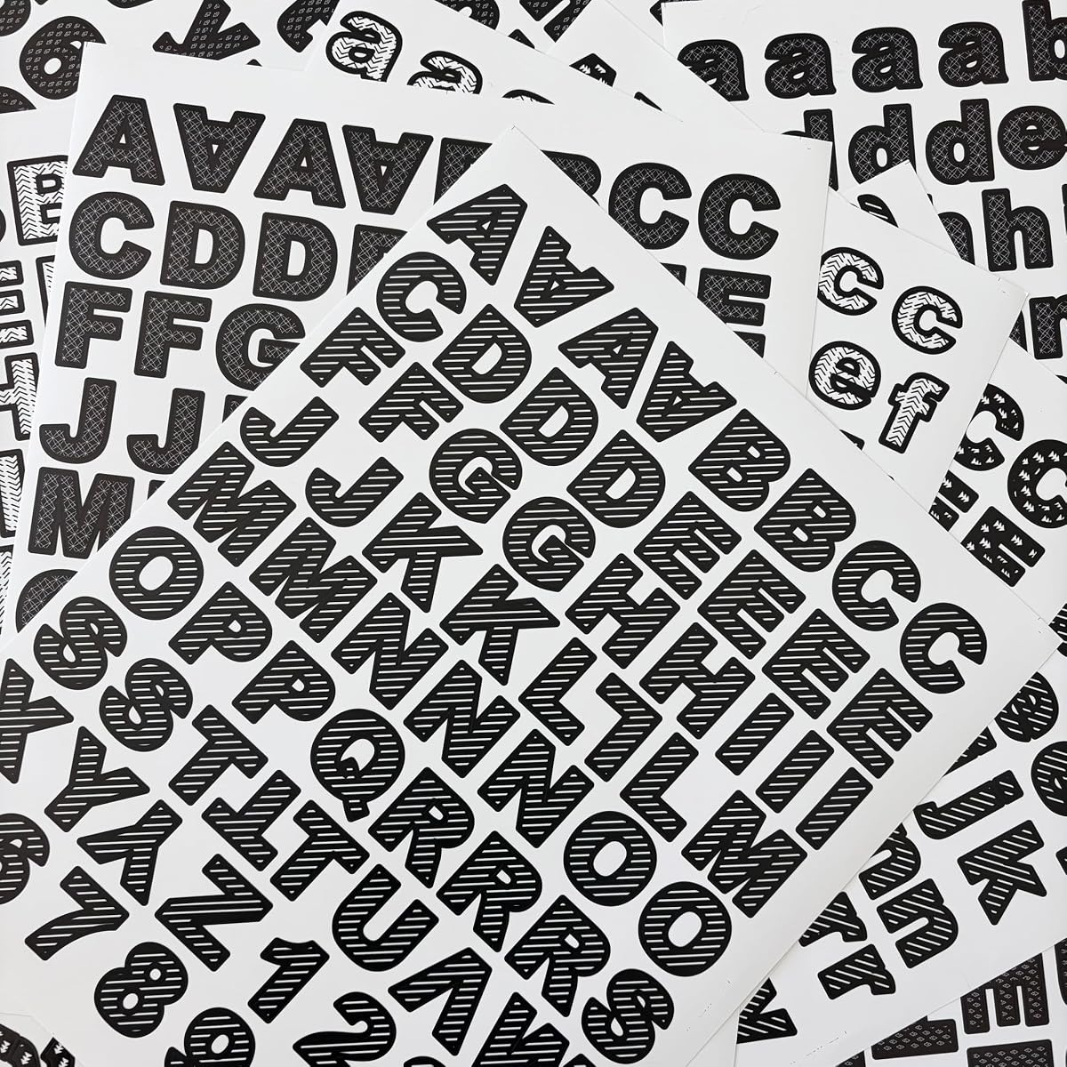 Alphabet Letter Stickers, 1000-Count, Black Serif product photo