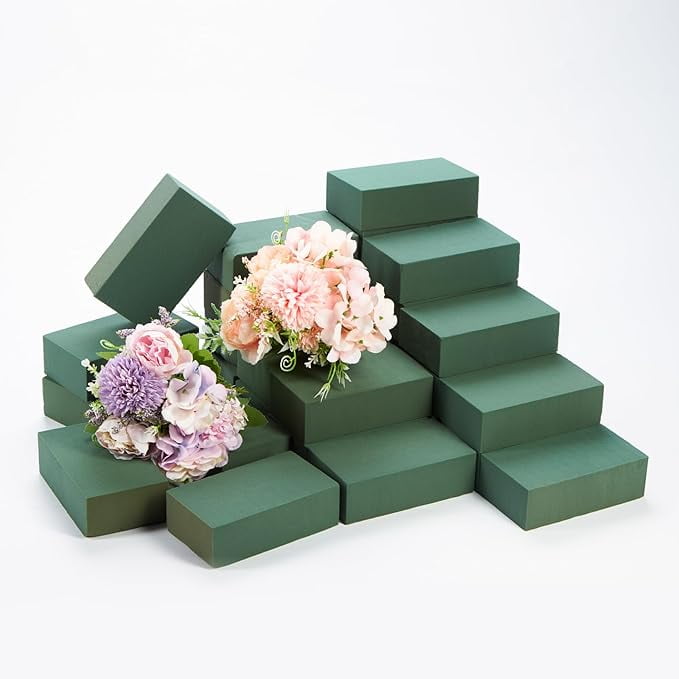 Floral Foam Blocks, 12-Pack, Wet-Dry Green product photo
