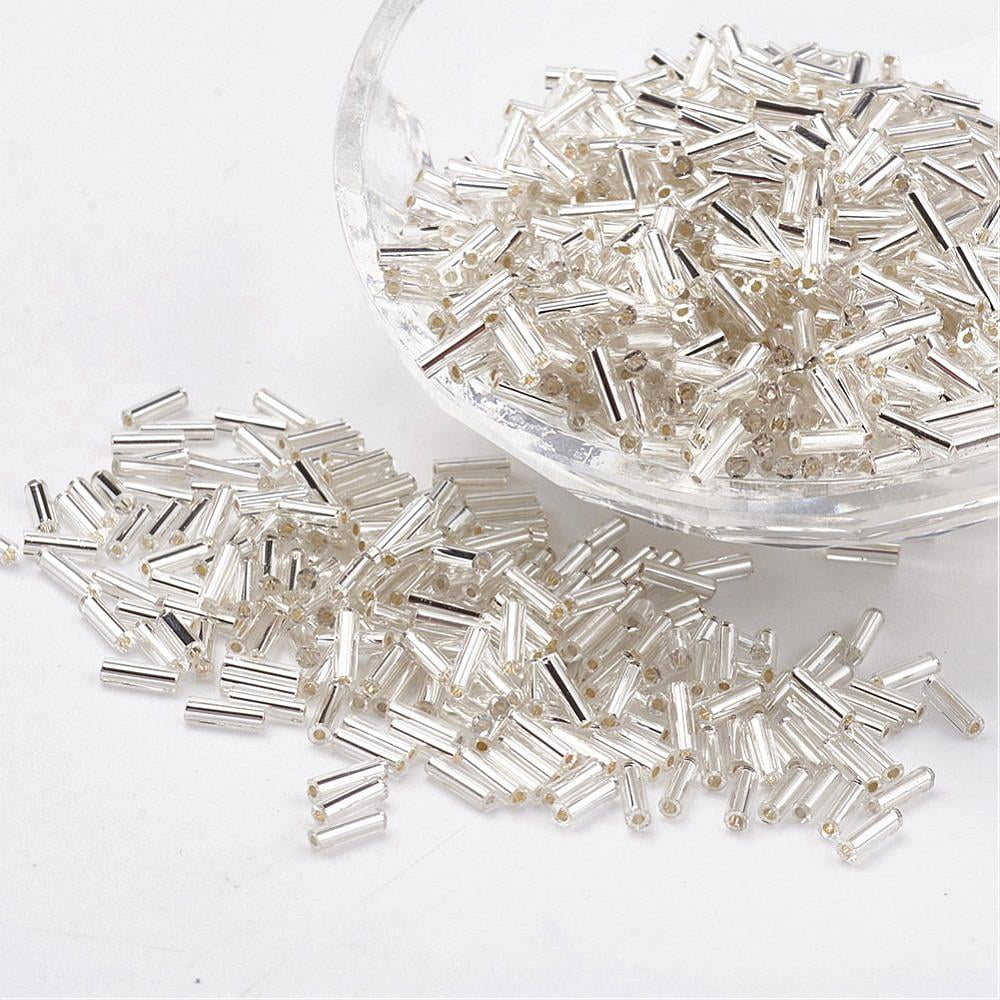 Glass Bugle Beads 6mm, 2000-Count, Silver-Lined product photo