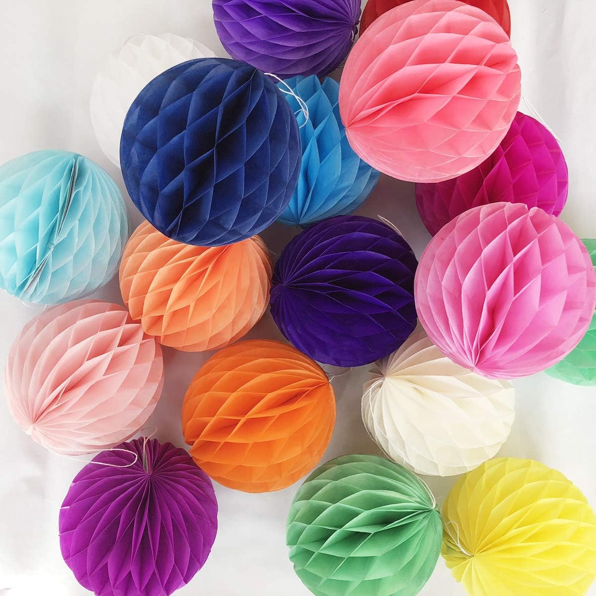 Honeycomb Paper Ball Set, 6-Piece, Assorted Neutral product photo