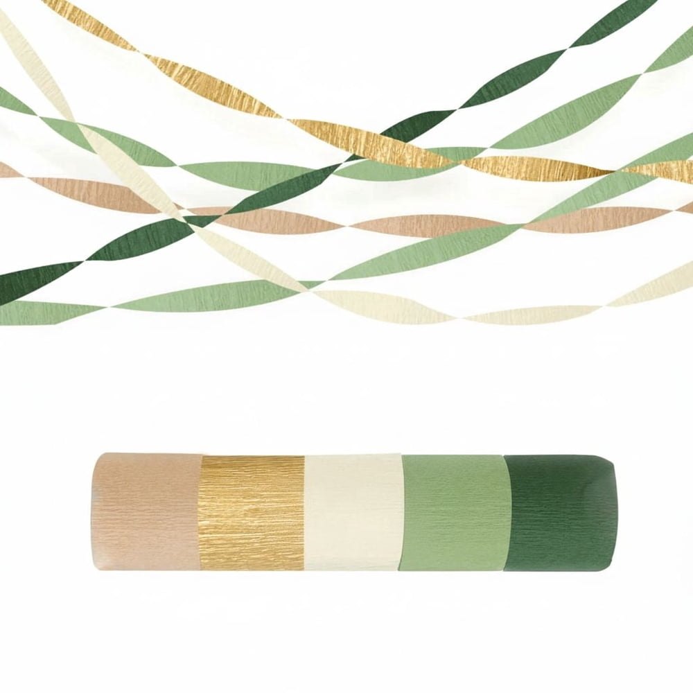 Neutral Twisted Crepe Paper Streamer Set, 6-Roll product photo
