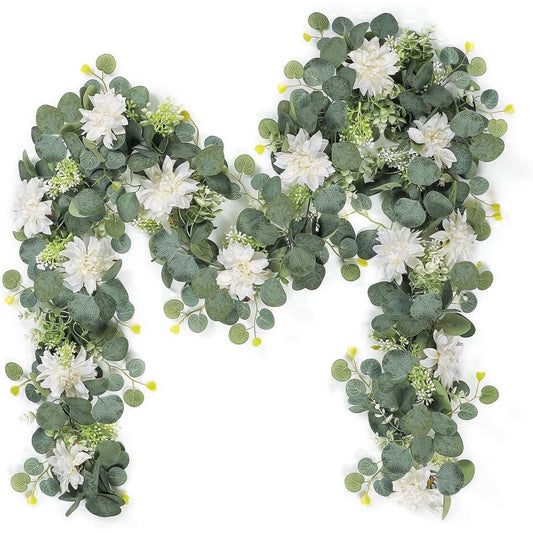Artificial Eucalyptus Garland 6ft, 2-Pack, Green product photo