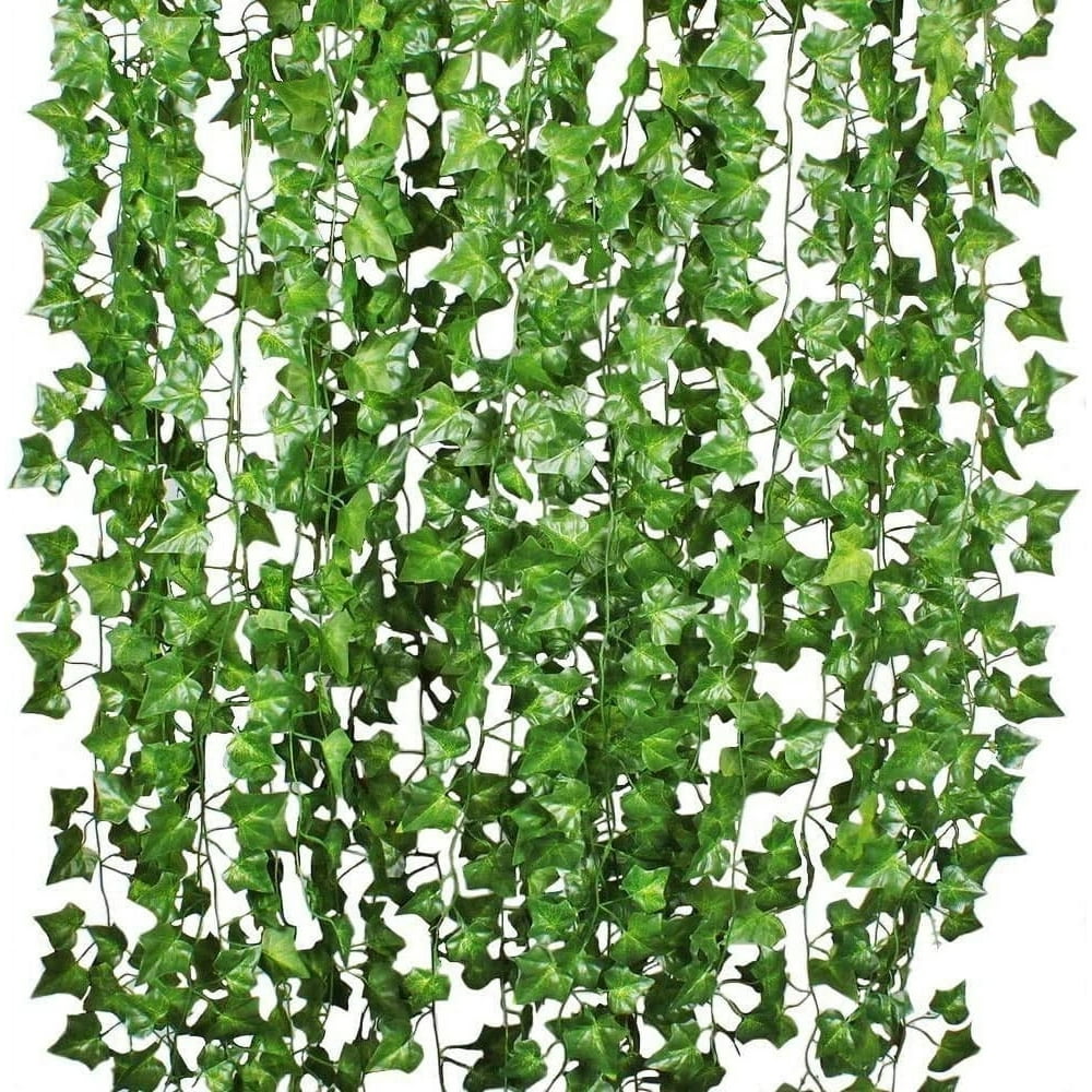 Artificial Ivy Vine Garland 7ft, 12-Strand, Green product photo