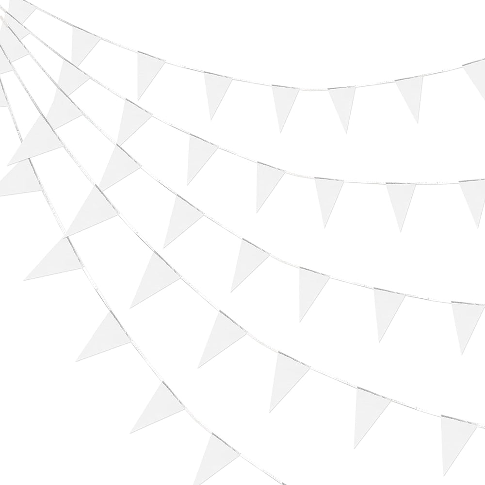 Blank Pennant Banner Kit, DIY 30-Flag, White product photo