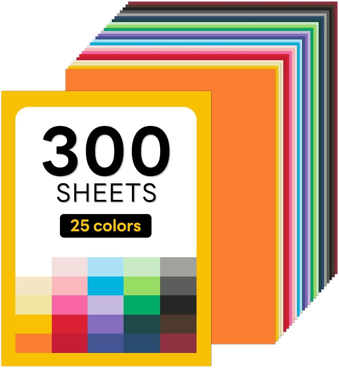 Construction Paper Assortment 9x12in, 300-Sheet, 10-Color product photo
