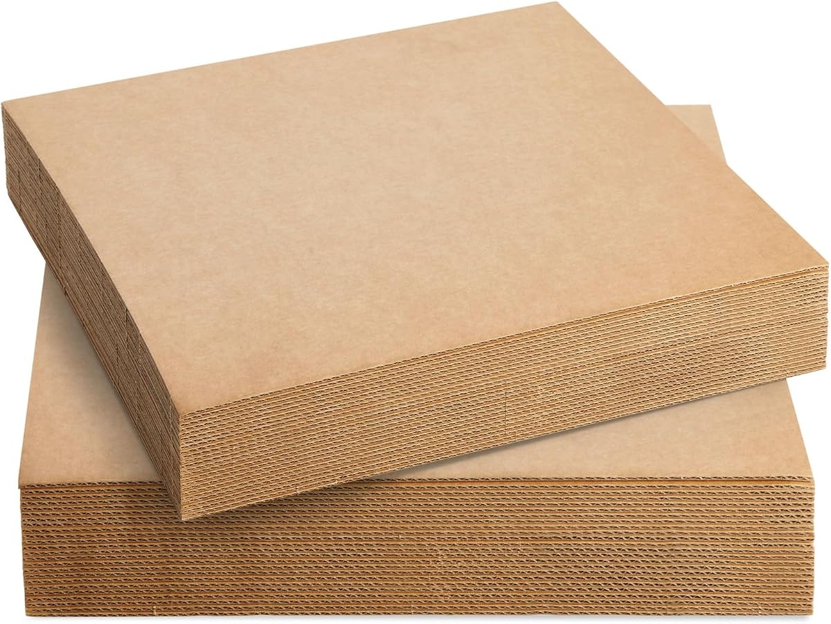 Corrugated Craft Cardboard Sheets 12x12in, 24-Pack product photo