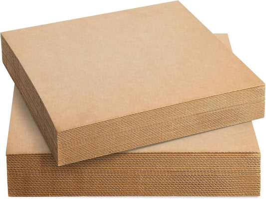 Corrugated Craft Cardboard Sheets 12x12in, 24-Pack product photo