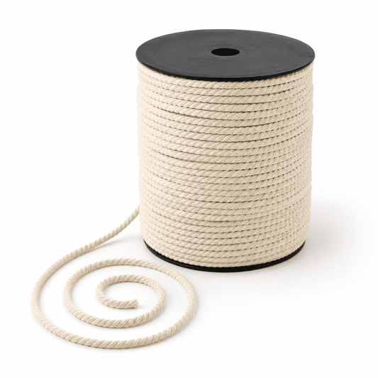 Cotton Macrame Cord 4mm, 220yd, Ivory product photo