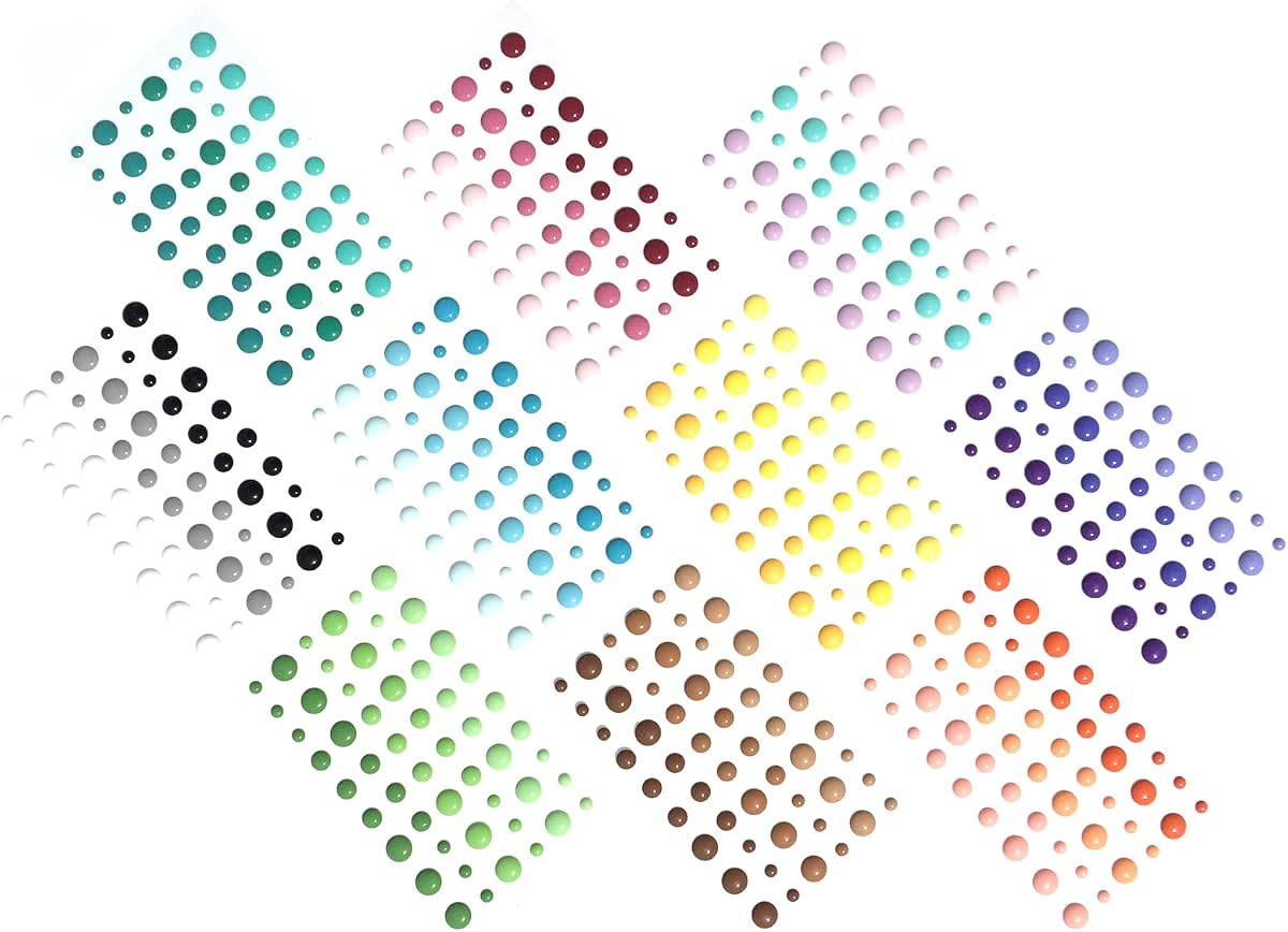 Enamel Dot Sticker Sheet Set, 12-Sheet Assorted product photo