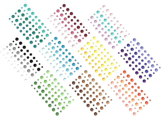 Enamel Dot Sticker Sheet Set, 12-Sheet Assorted product photo