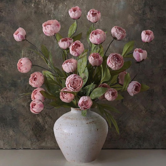 Faux Silk Peony Stems, 10-Pack, Blush Pink product photo