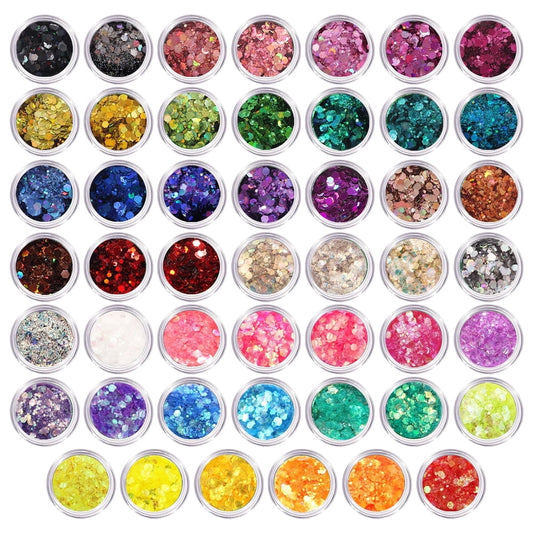 Chunky Craft Glitter Jars, 12-Color Set, 0.5oz Each product photo