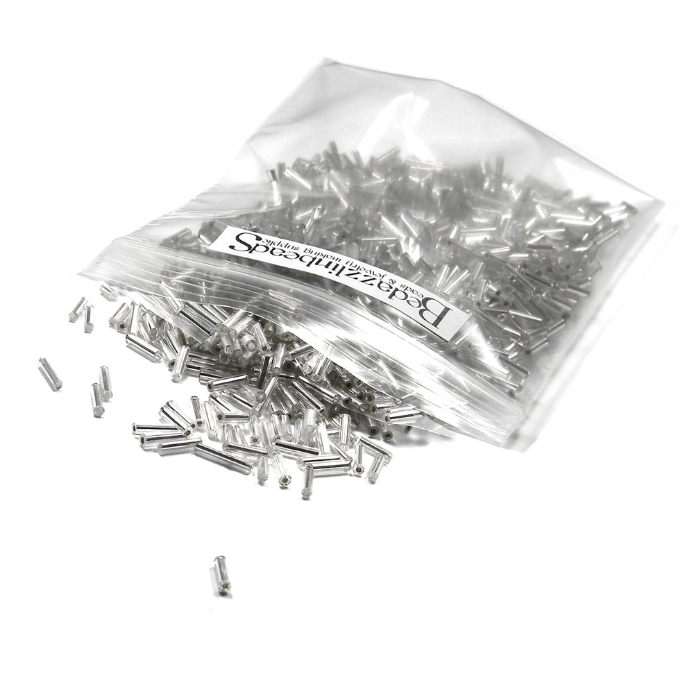 Glass Bugle Beads 6mm, 2000-Count, Silver-Lined product photo