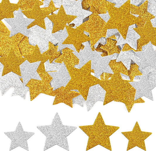 Glitter Star Stickers, 900-Count, Gold and Silver product photo