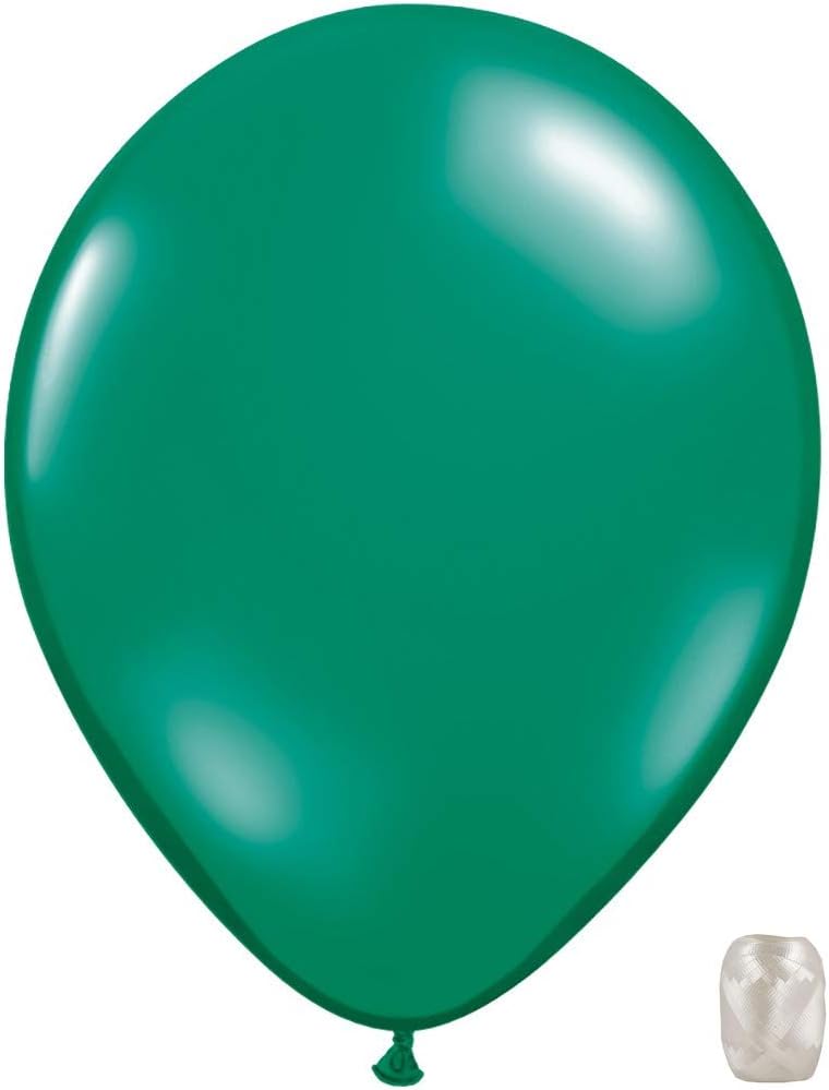 Glossy Jewel-Tone Latex Balloons 10in, Pack of 60, Emerald product photo