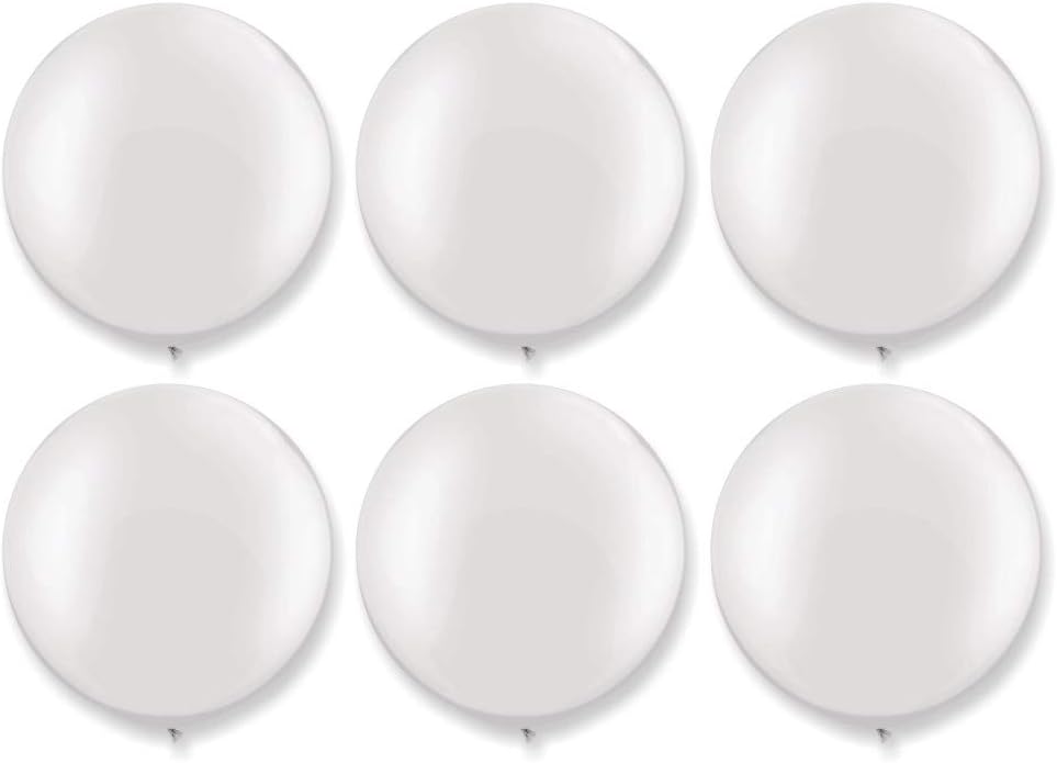 Jumbo Latex Balloons 36in, Pack of 6, Black product photo