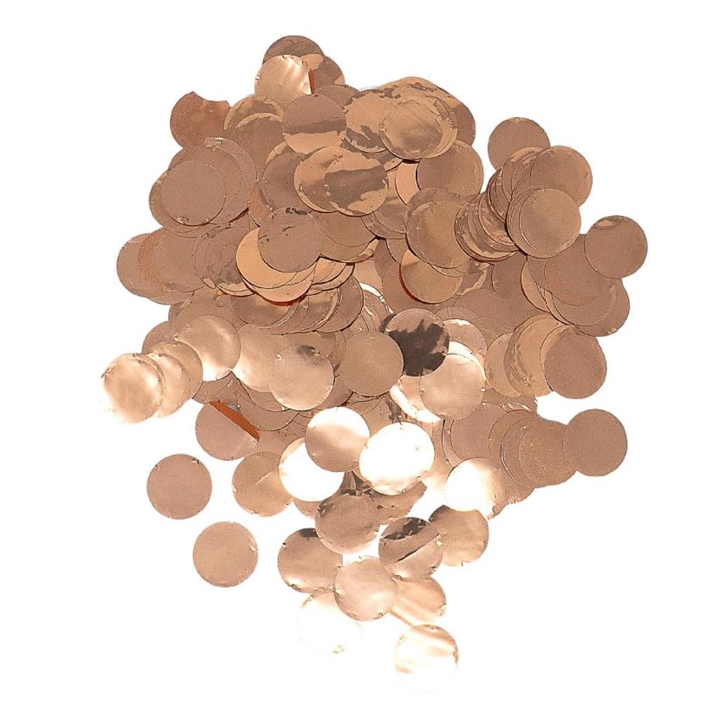 Metallic Foil Confetti, 4oz Bag, Rose Gold Dots product photo