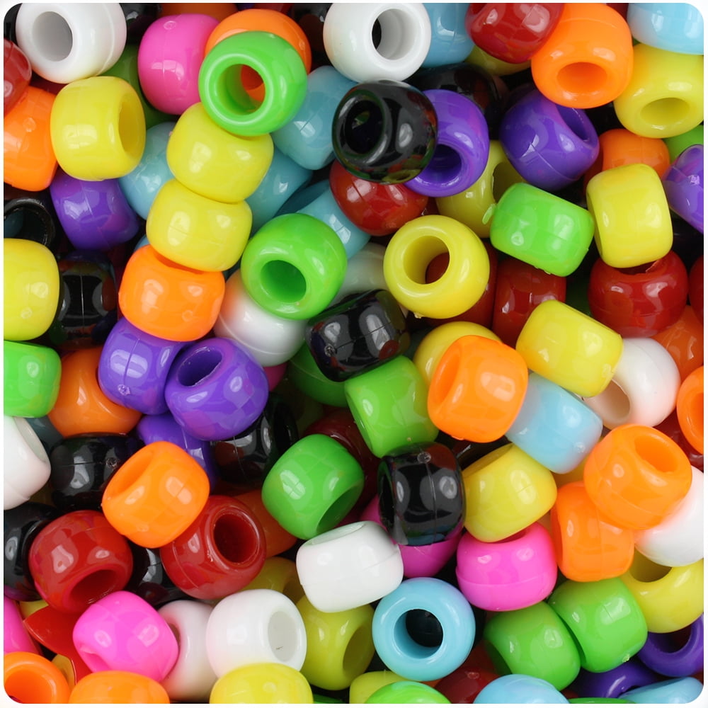 Pony Beads 9mm, 1000-Count, Opaque Multicolor product photo
