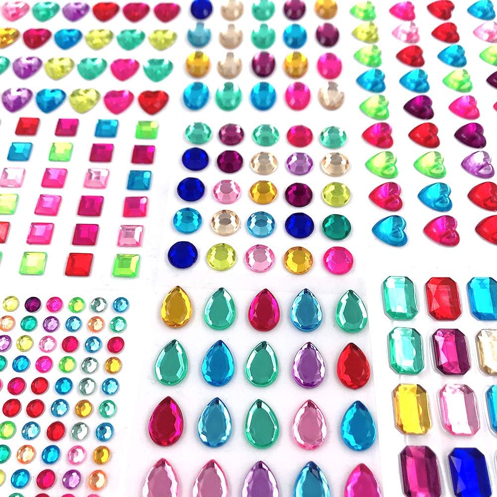 Rhinestone Gem Sticker Assortment, 3000-Count, Clear product photo