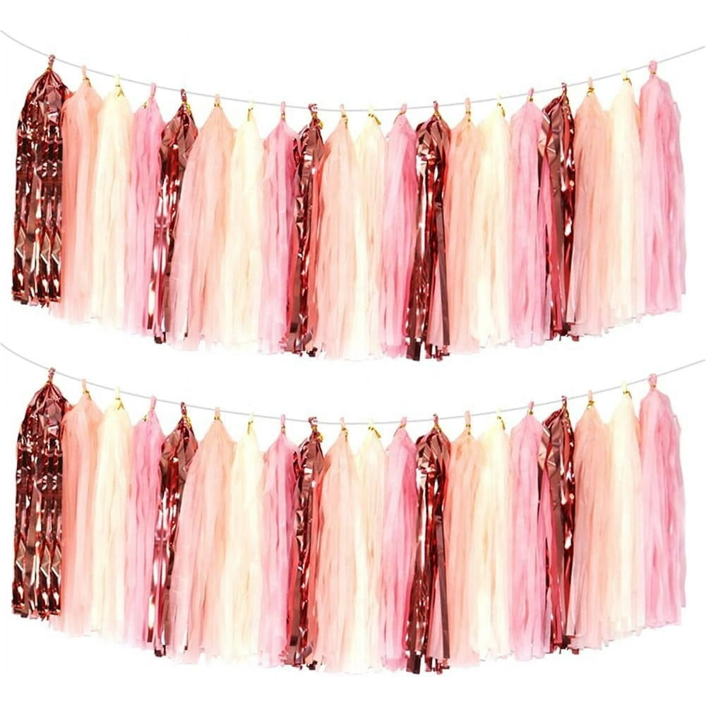 Tassel Paper Garland 10ft, Neutral Boho product photo