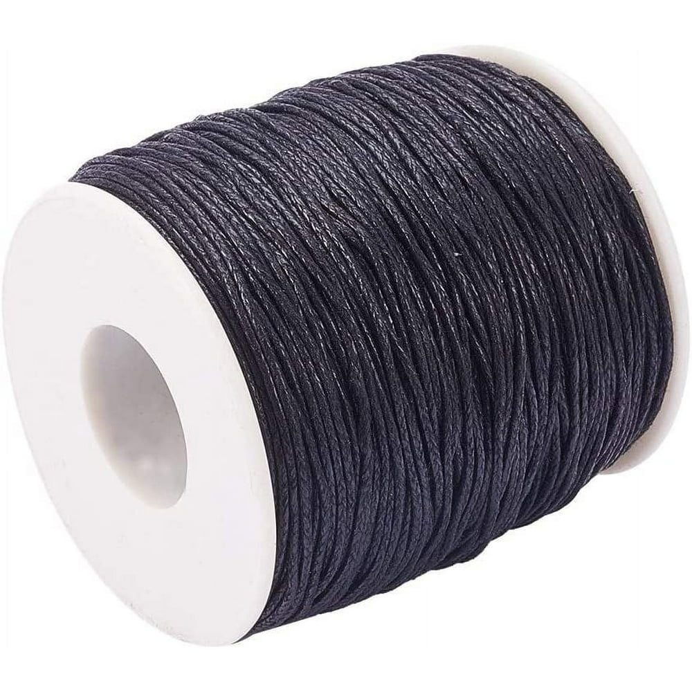 Waxed Cotton Cord 1mm, 100yd, Black product photo