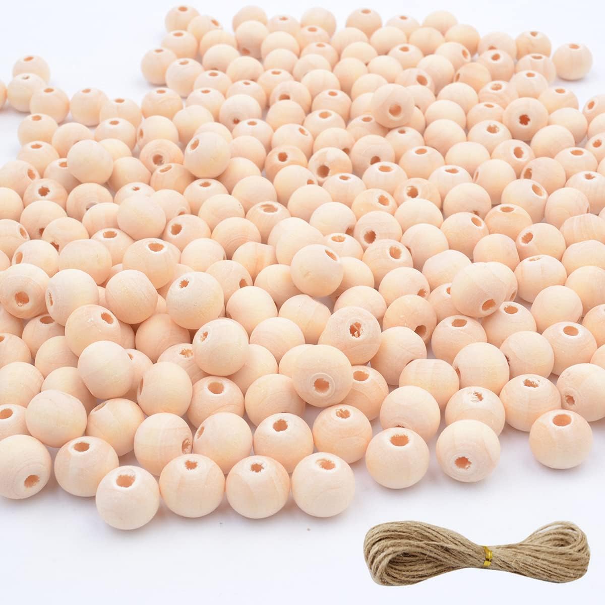Wooden Bead Garland Kit, DIY 6ft, Natural and Jute product photo