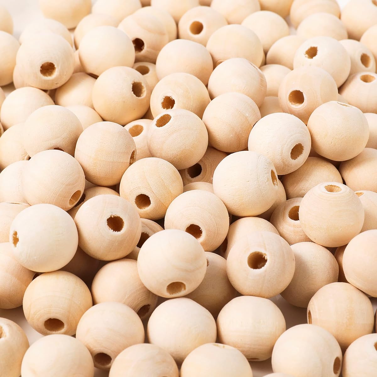 Wooden Craft Beads 20mm, 100-Count, Natural product photo